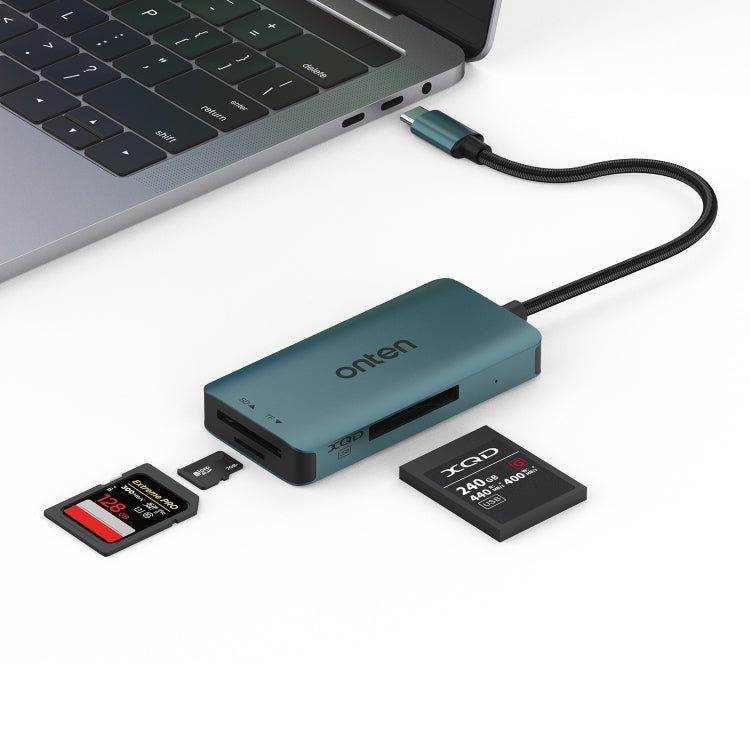 Onten C13 3 in 1 USB-C / Type-C to XQD & SD & TF Card Reader