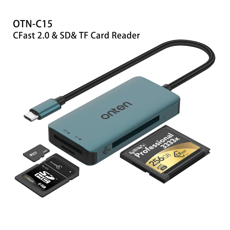 Onten C15 3 in 1 USB-C / Type-C to CFast 2.0 & SD & TF Card Reader My Store