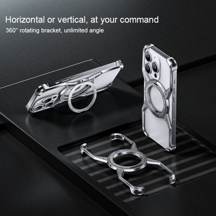 Aluminum Alloy Frameless 360-Degree Rotating Phone Case