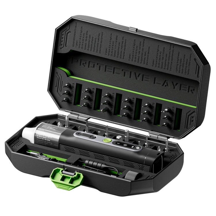 JAKEMY JM-8196 35 in 1 Dual Dynamics Precision Electric Screwdriver Set with Adaptive Torque / Triple Lighting Mode