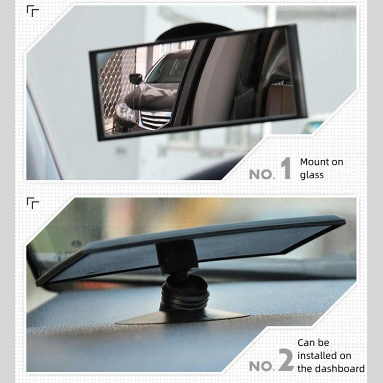 3R 3R-123 Car Suction Cup Curved Wide Angle Rear View Mirror-Reluova