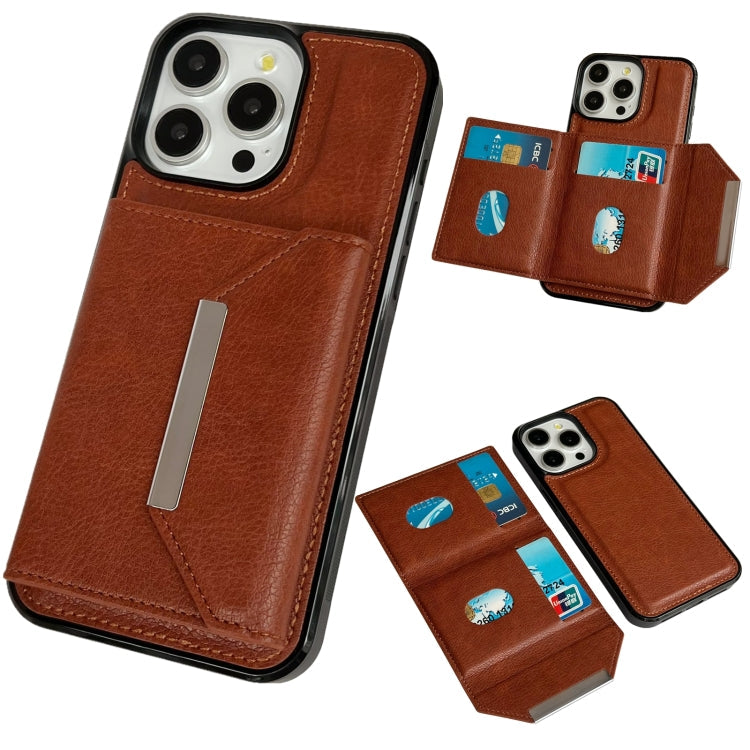 Solid Color Metal Buckle Card Slots Bag Phone Case, Series 1