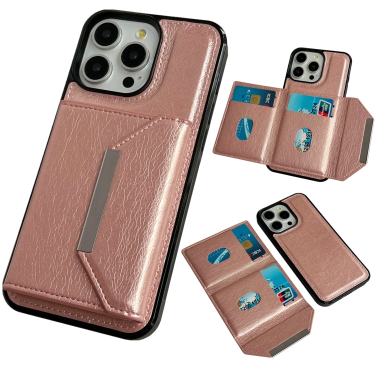 Solid Color Metal Buckle Card Slots Bag Phone Case, Series 1