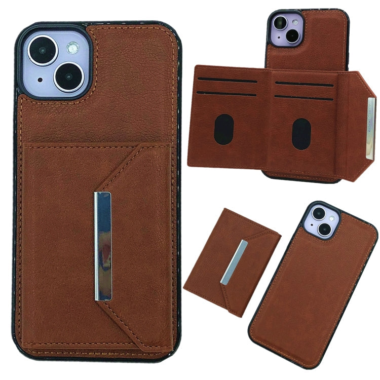 Solid Color Metal Buckle Card Slots Bag Phone Case, Series 1