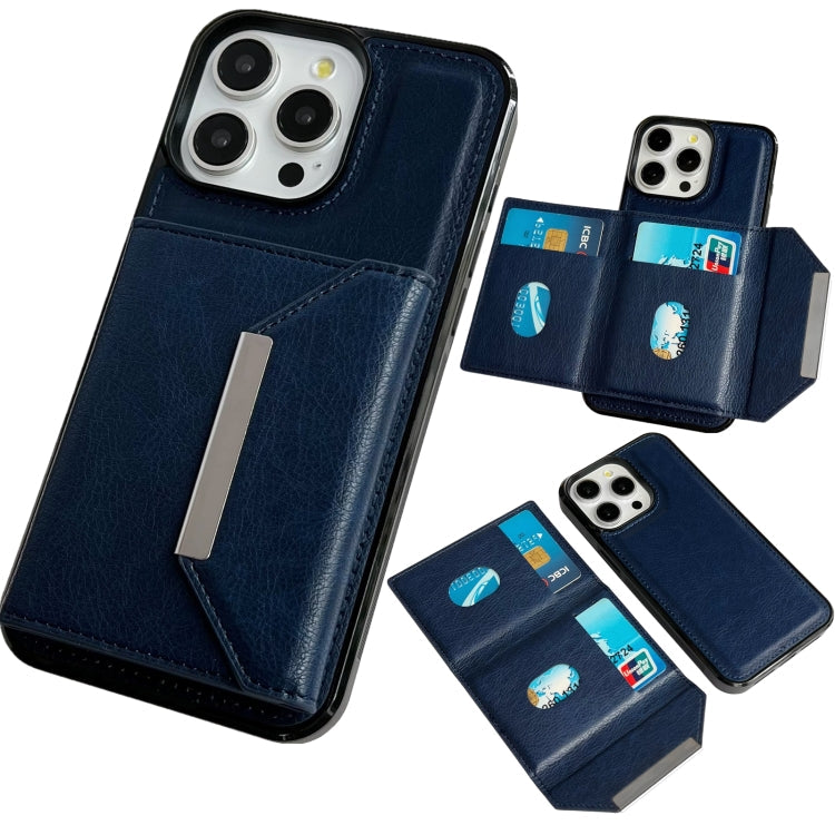 Solid Color Metal Buckle Card Slots Bag Phone Case, Series 3