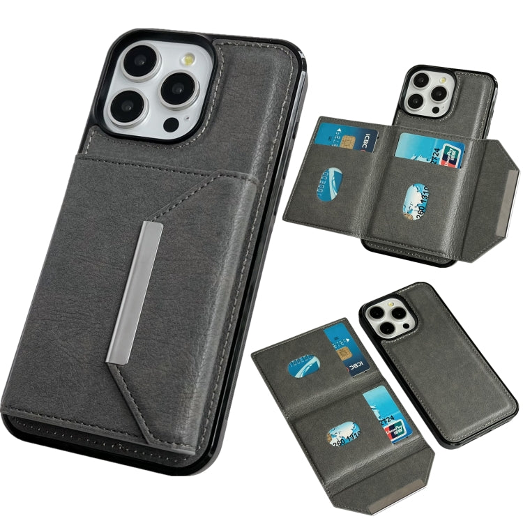 Solid Color Metal Buckle Card Slots Bag Phone Case, Series 1