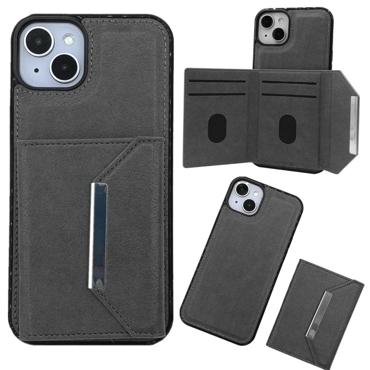 Solid Color Metal Buckle Card Slots Bag Phone Case, Series 3