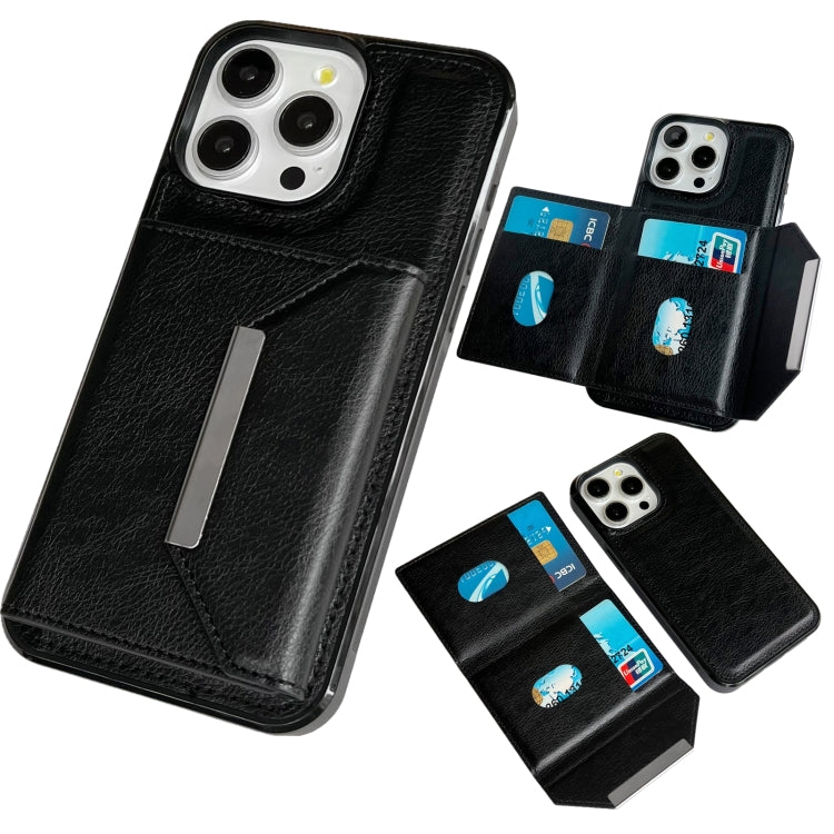 Solid Color Metal Buckle Card Slots Bag Phone Case, Series 1