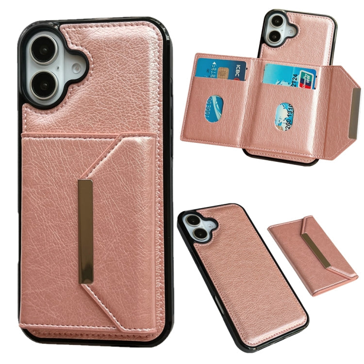 Solid Color Metal Buckle Card Slots Bag Phone Case, Series 1