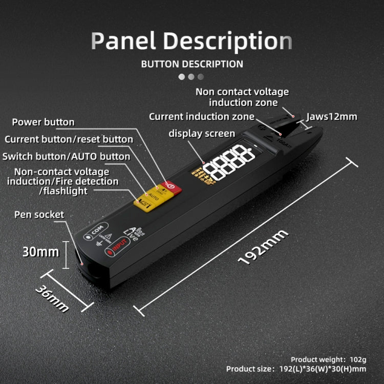 BSIDE U0 AC / DC Clamp Meter Electric Pen Current Digital Multimeter Reluova