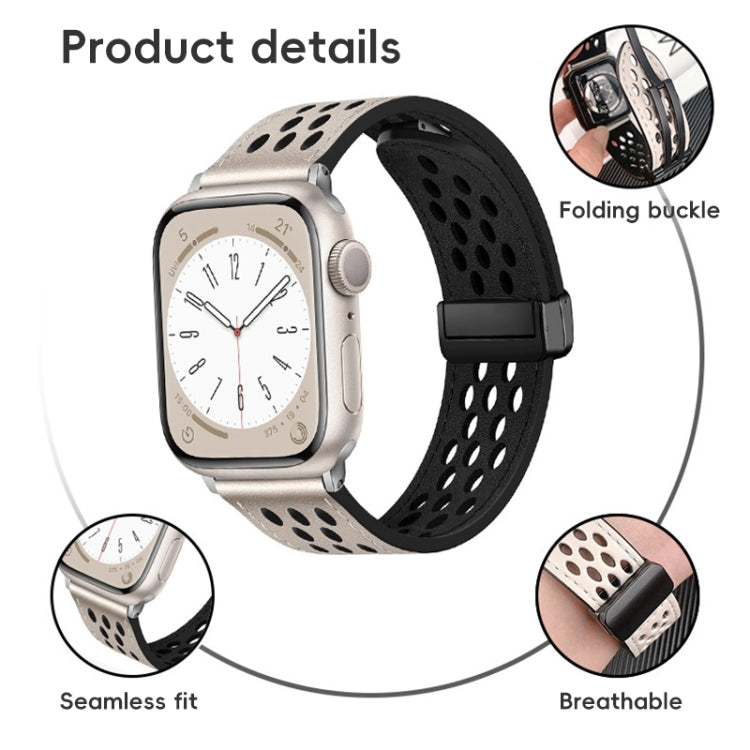 Hole Style Folding Buckle PU Leather Watch Band, Series 1