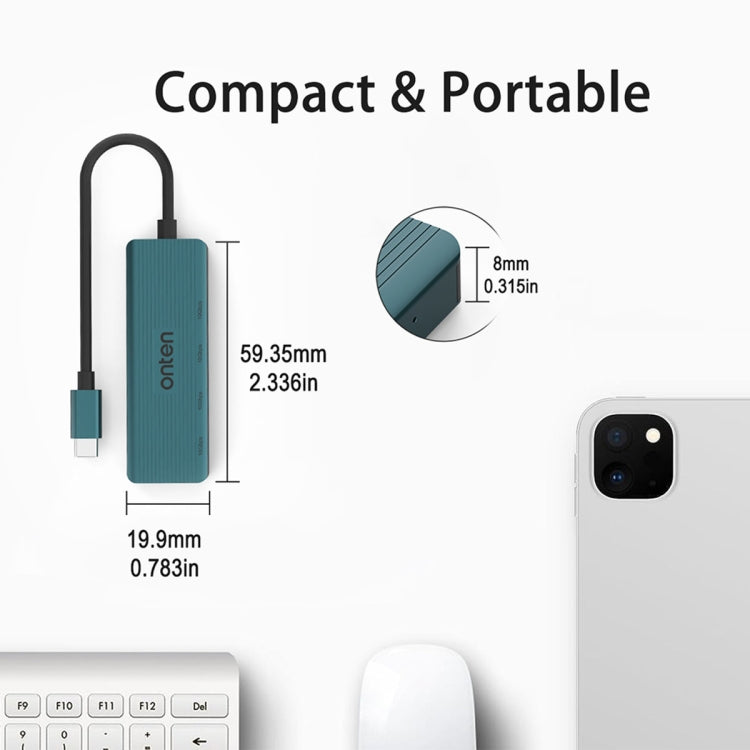 Onten UC620 10Gbps USB-C / Type-C to USB 3.2 Gen2 4 in 1 Multi-function HUB Docking Station My Store