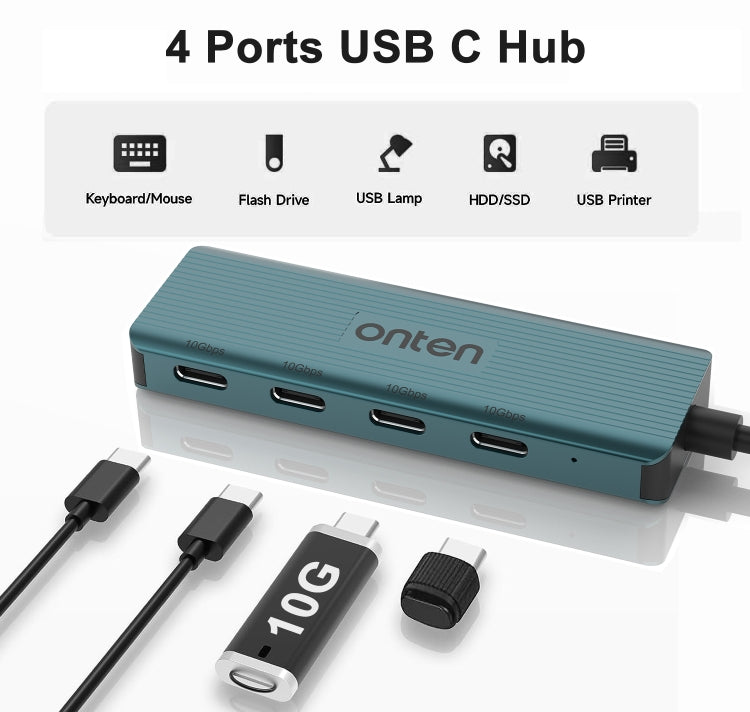 Onten UC620 10Gbps USB-C / Type-C to USB 3.2 Gen2 4 in 1 Multi-function HUB Docking Station My Store