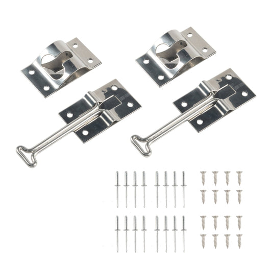 2pcs / Set Vans / RVs / Trucks 4 inch Stainless Steel Door Hook with Screws-Reluova