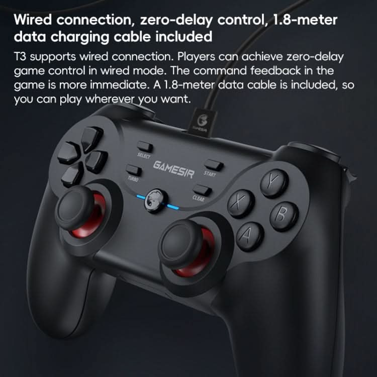 GameSir T3S 2.4G Wireless & Wired Gamepad Game Controller for PC / Android / TV Box