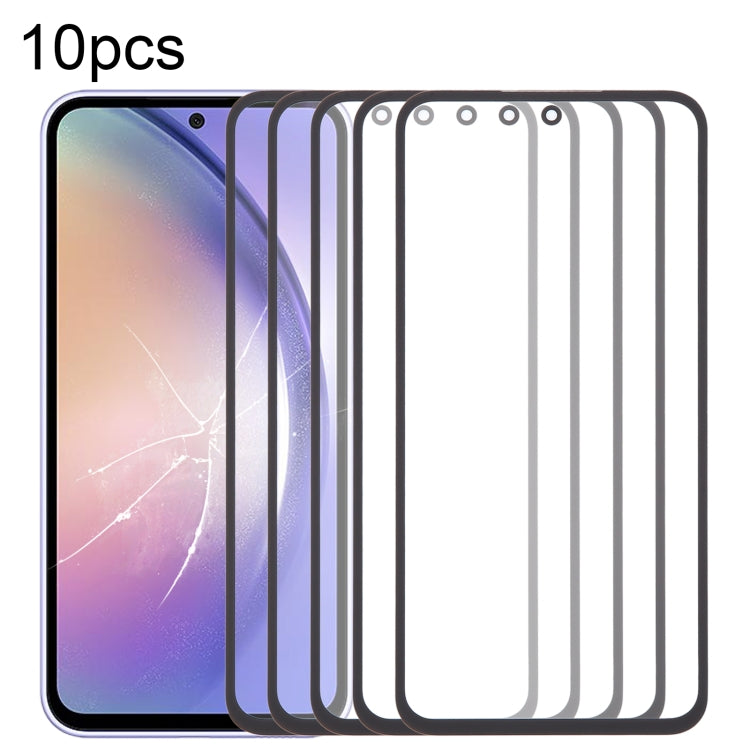 10pcs Front Screen Outer Glass Lens with OCA Optically Clear Adhesive, Series 1