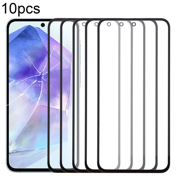 10pcs Front Screen Outer Glass Lens with OCA Optically Clear Adhesive, Series 2