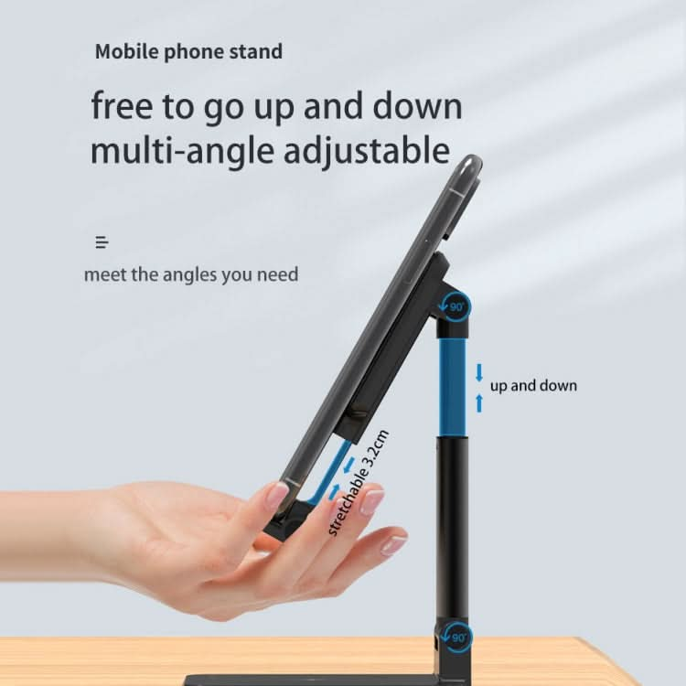 T6 2 in 1 Portable Folding Stand Wireless Charging