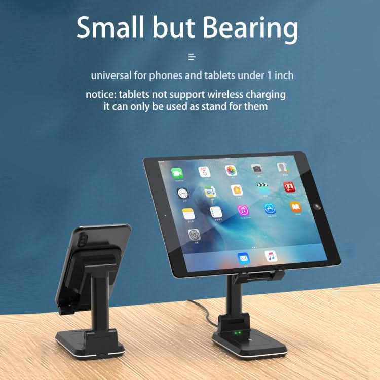 T6 2 in 1 Portable Folding Stand Wireless Charging