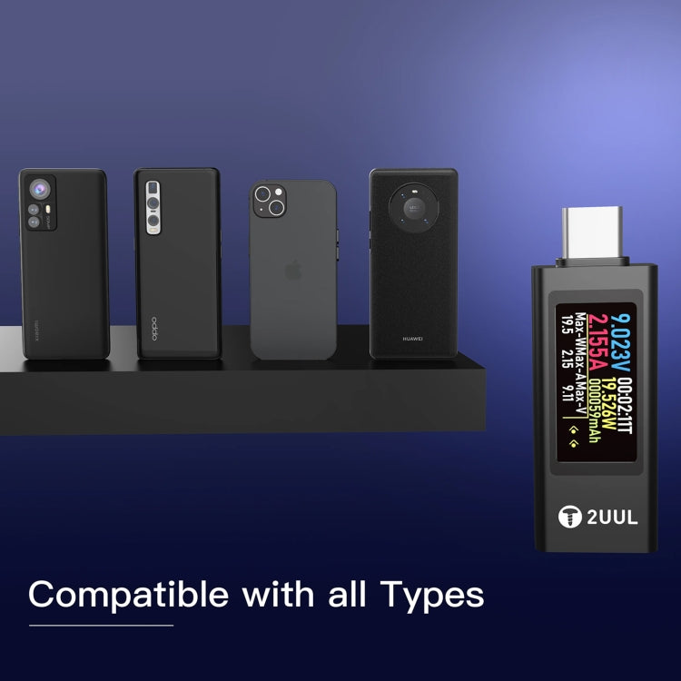 2UUL Charging Mate Type-C Mini Charging Detector with Bidirectional Current Test-Reluova
