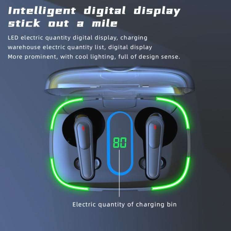 Pro 70+ Intelligent Digital Display V5.3 Bluetooth Earphones Support Wireless Charging