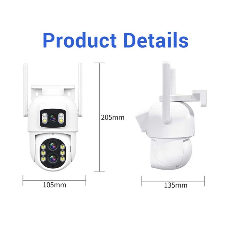 ESCAM QF500 5+5MP Motion Detection WiFi Intelligent 10X Optical Zoom Camera Reluova