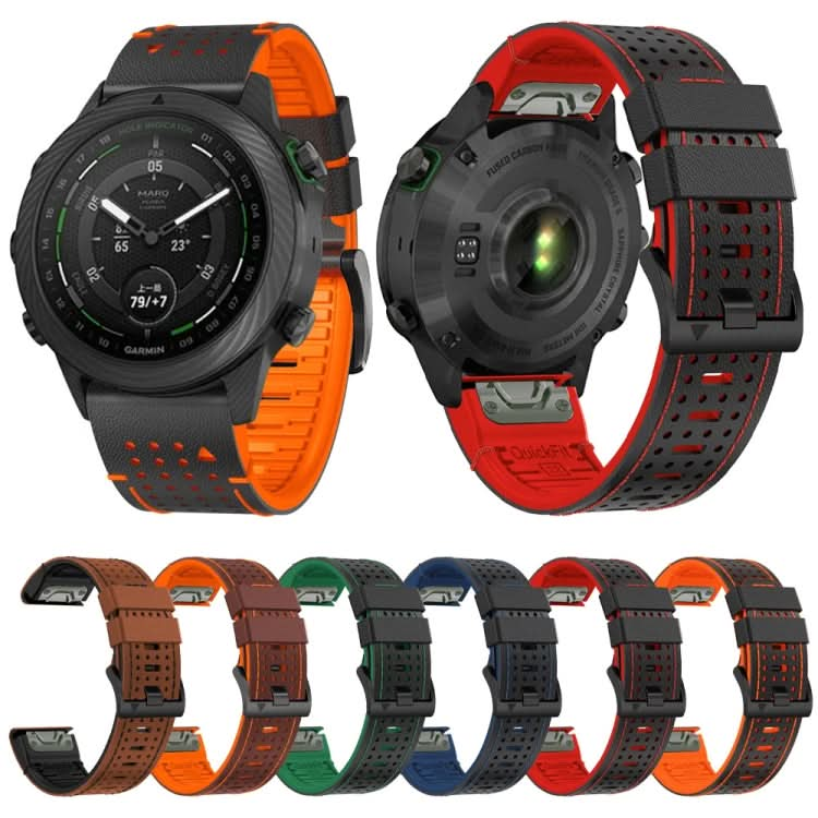 Dot Hole Silicone Leather Quick Release Watch Band