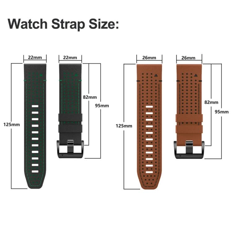 Dot Hole Silicone Leather Quick Release Watch Band