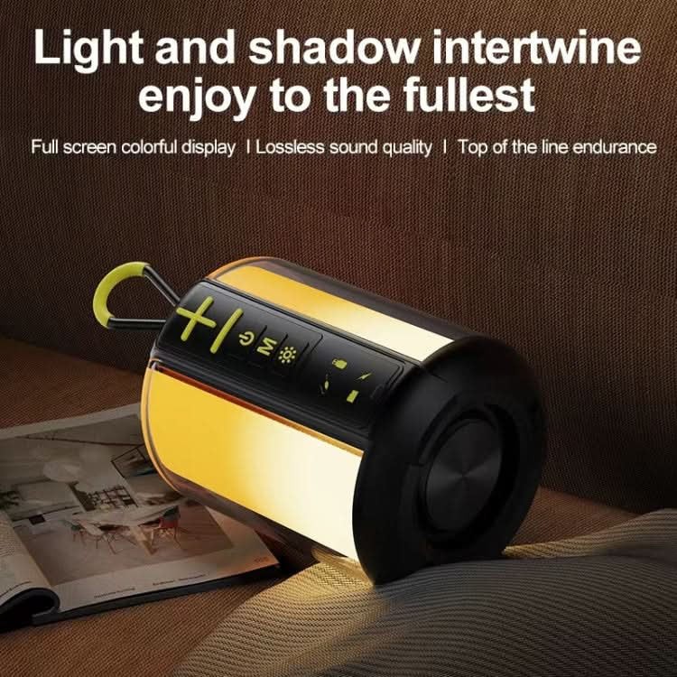 AEC S16 Portable LED Light Rainbow RGB Bluetooth Wireless TWS Speaker