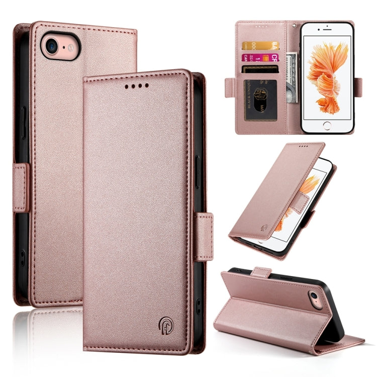 Side Buckle Magnetic Frosted Leather Phone Case, Series 8