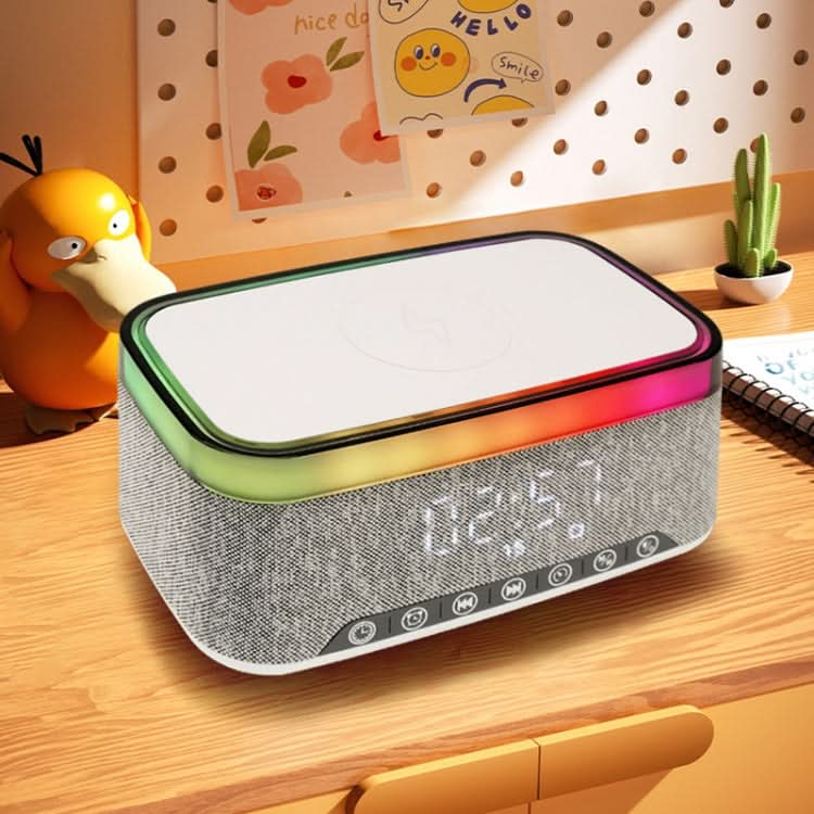 AEC S300 Portable 10W Power Multifunction Bluetooth Speaker Alarm Clock Wireless Charger