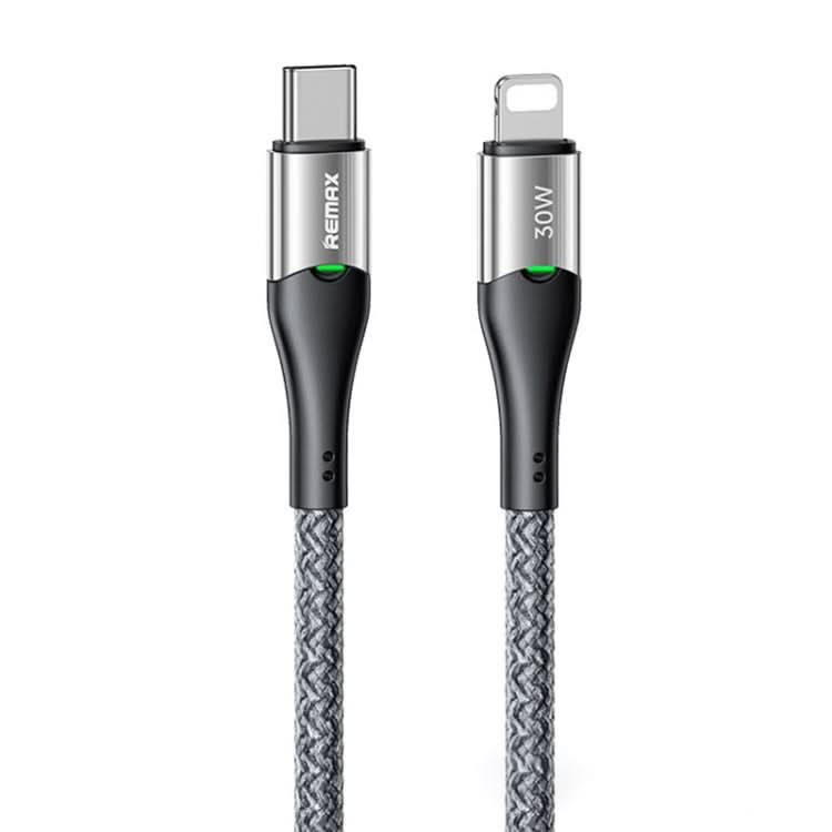 REMAX RC-C116 1.2m 30W Type-C to 8 Pin Smart Power-off Fast Charging Data Cable