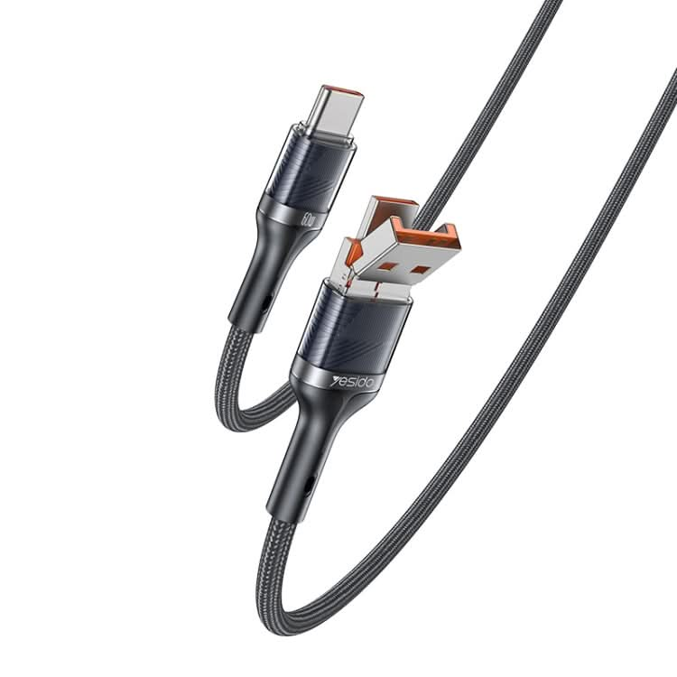 Yesido CA165C 60W USB + USB-C / Type-C to USB-C / Type-C 2 in 1 Fast Charging Data Cable