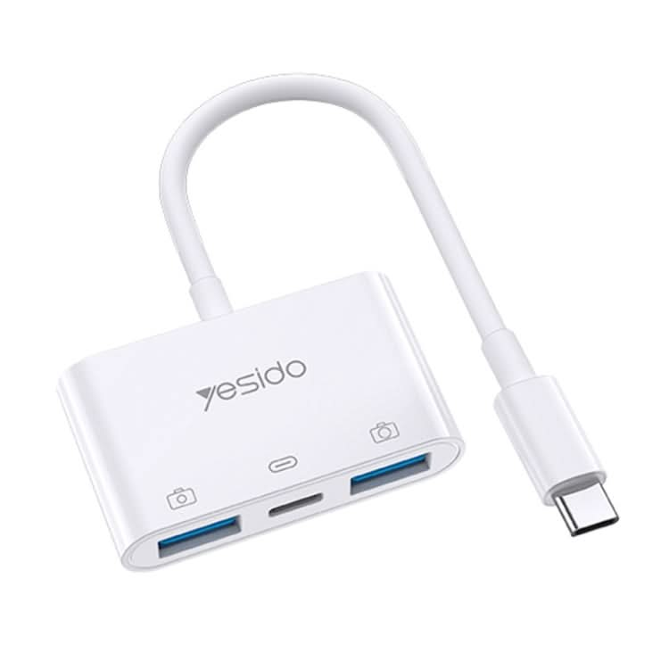 Yesido GS17 USB-C / Type-C to Dual USB + USB-C / Type-C OTG Adapter