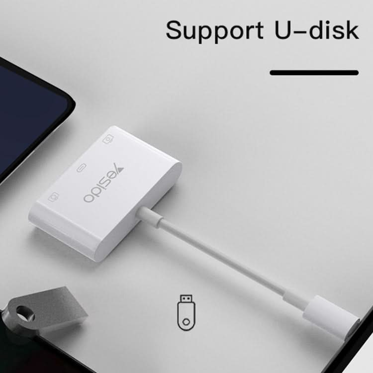 Yesido GS17 USB-C / Type-C to Dual USB + USB-C / Type-C OTG Adapter