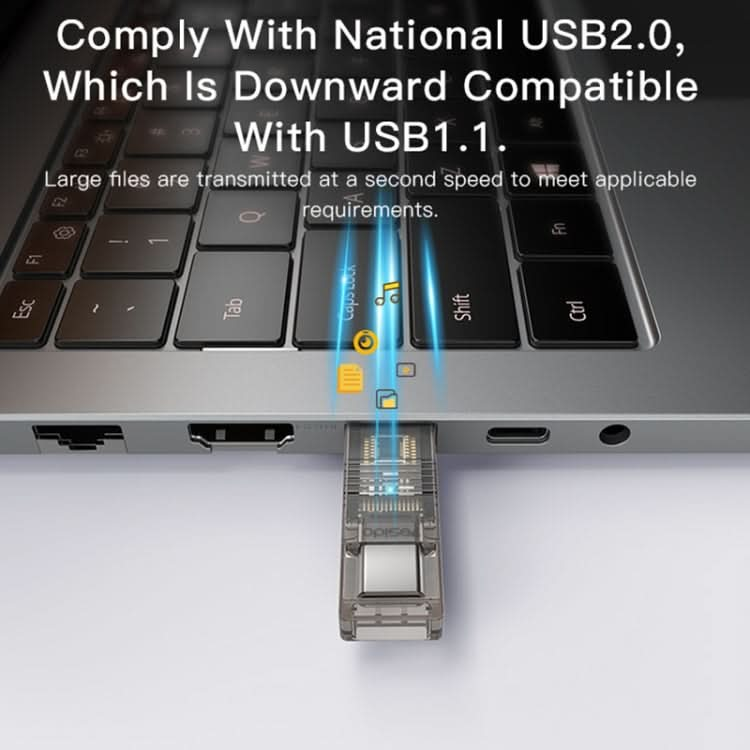 Yesido GS21 USB 3.0 to USB-C / Type-C + TF Card 2 in 1 OTG Card Reader Adapter