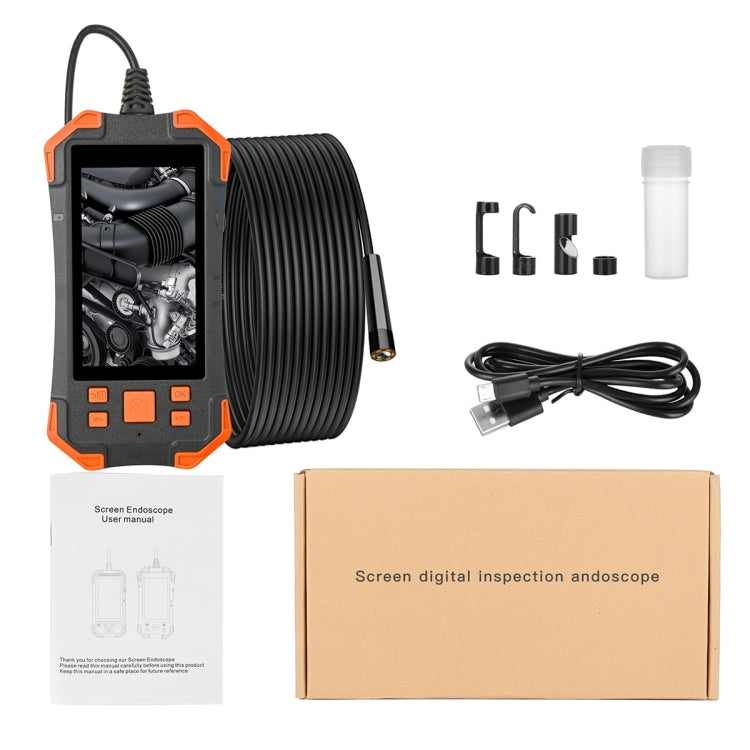 T20 4.3 inch IPS Screen 8mm Single Camera IP67 Waterproof Hard Cable Digital Endoscope Reluova