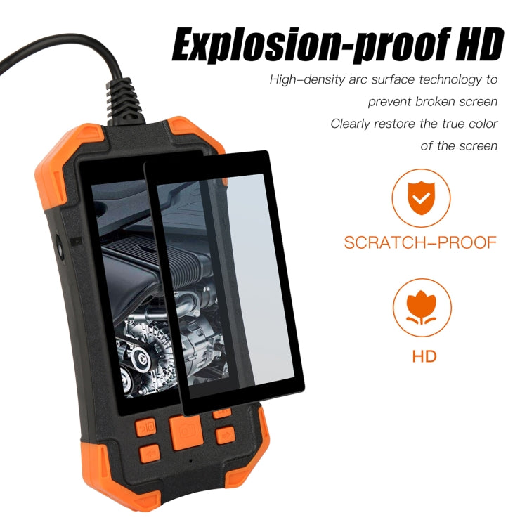 T20 4.3 inch IPS Screen 8mm Single Camera IP67 Waterproof Hard Cable Digital Endoscope Reluova