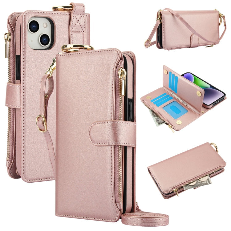 Crossbody Ring Multifunctional Wallet Leather Phone Case, Series 6