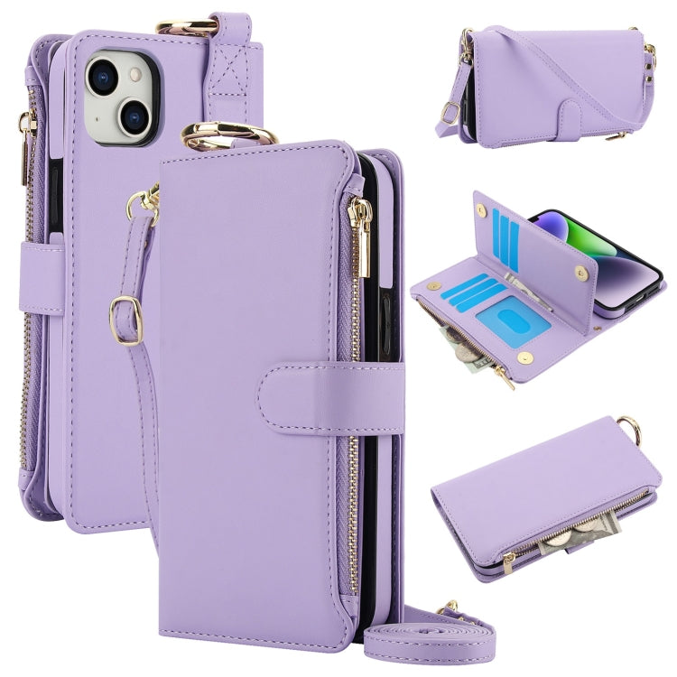 Crossbody Ring Multifunctional Wallet Leather Phone Case, Series 6