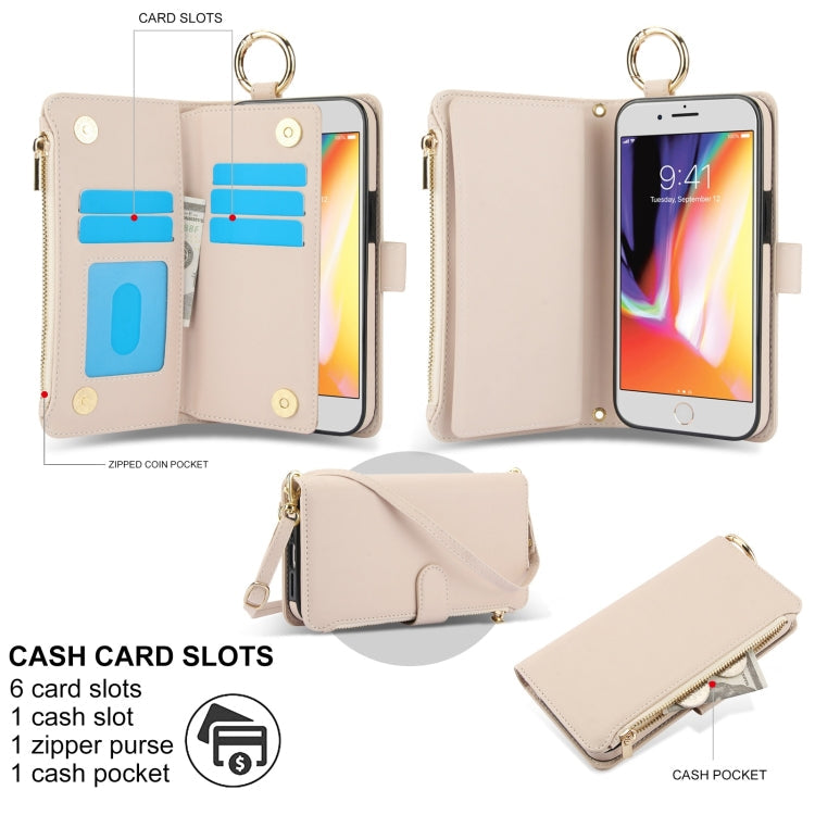 Crossbody Ring Multifunctional Wallet Leather Phone Case, Series 2