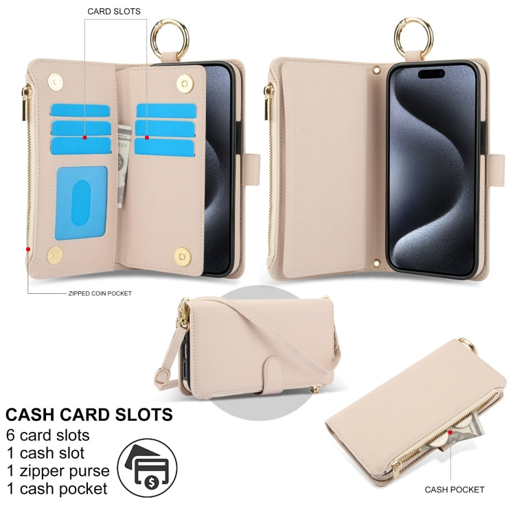 Crossbody Ring Multifunctional Wallet Leather Phone Case, Series 3