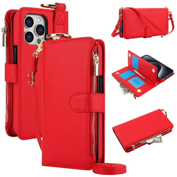 Crossbody Ring Multifunctional Wallet Leather Phone Case, Series 3