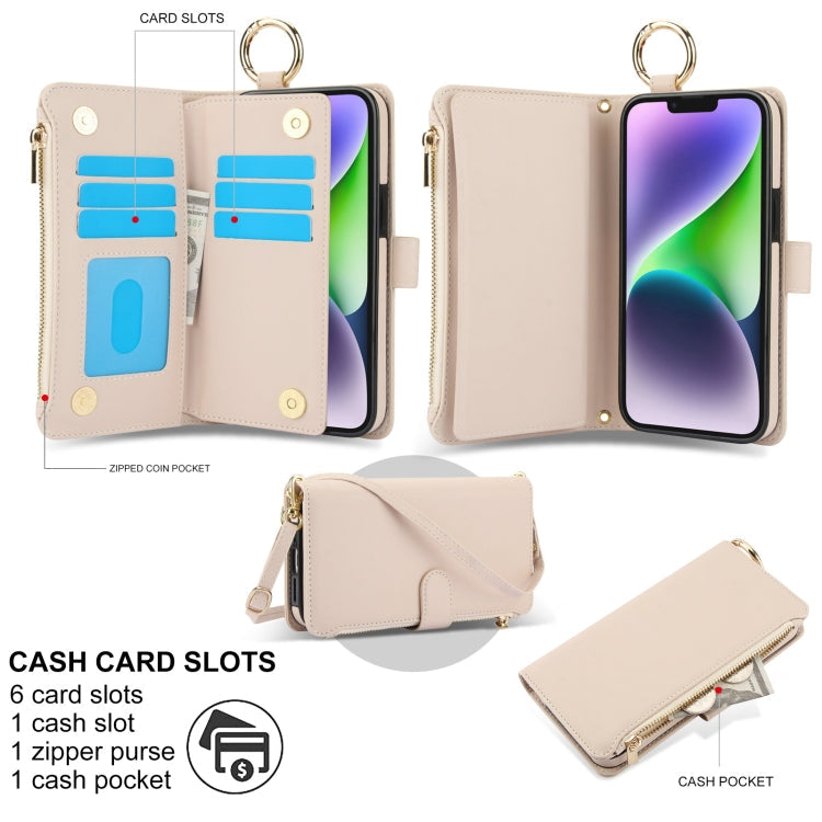 Crossbody Ring Multifunctional Wallet Leather Phone Case, Series 7