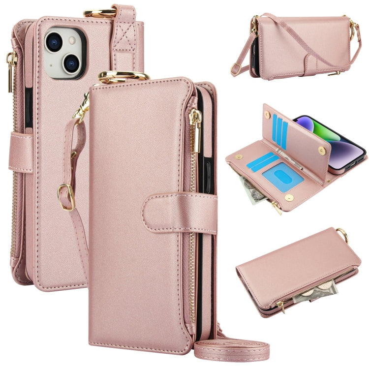 Crossbody Ring Multifunctional Wallet Leather Phone Case, Series 6