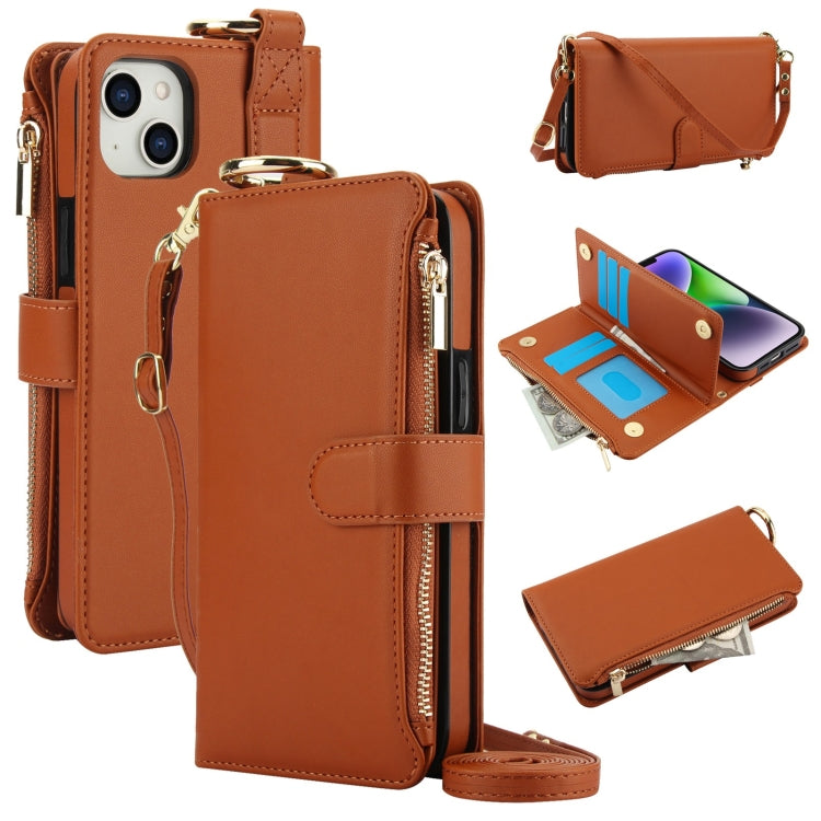 Crossbody Ring Multifunctional Wallet Leather Phone Case, Series 6