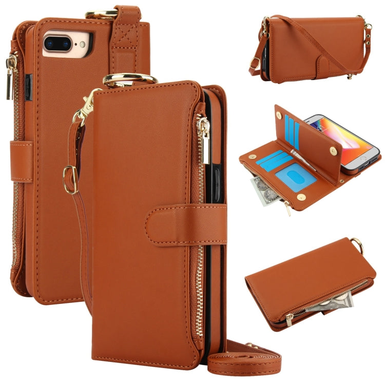 Crossbody Ring Multifunctional Wallet Leather Phone Case, Series 6