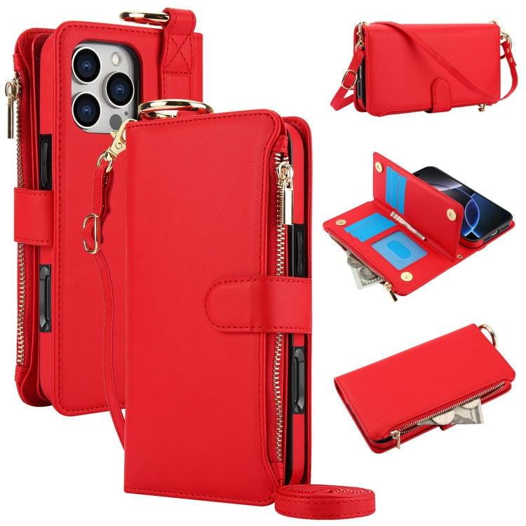 Crossbody Ring Multifunctional Wallet Leather Phone Case, Series 6