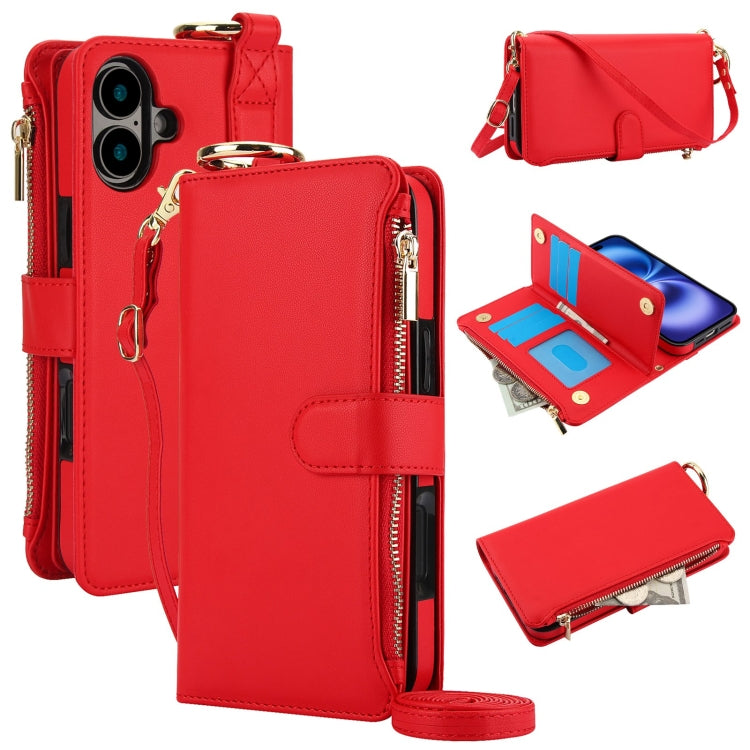 Crossbody Ring Multifunctional Wallet Leather Phone Case, Series 1