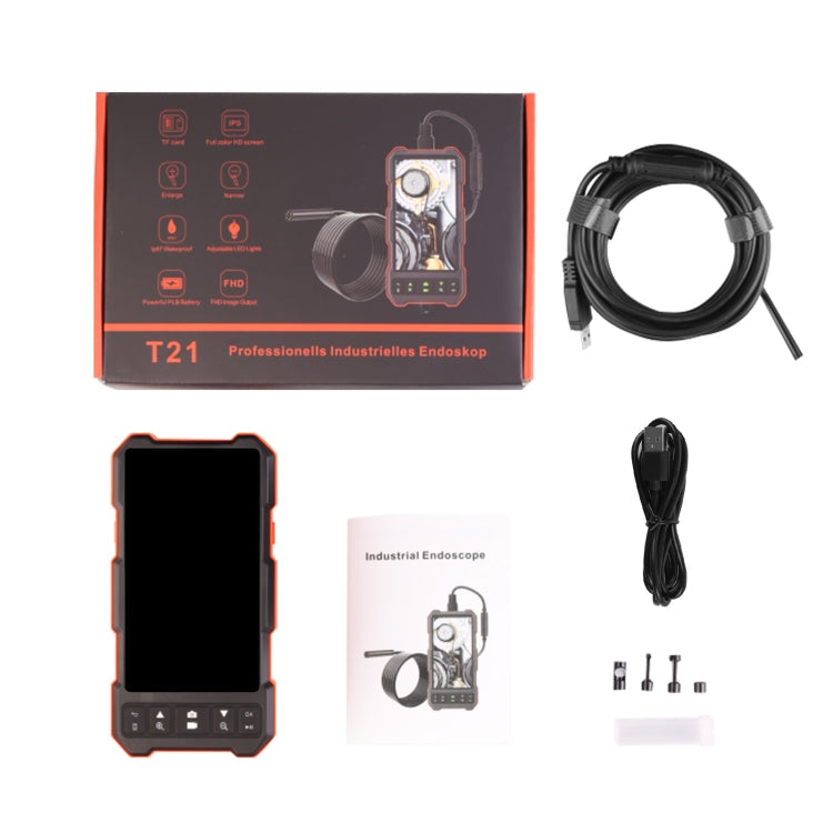 T21 4.5 inch IPS Color Screen 8mm Single Camera Split Hard Cable Industrial Endoscope Reluova